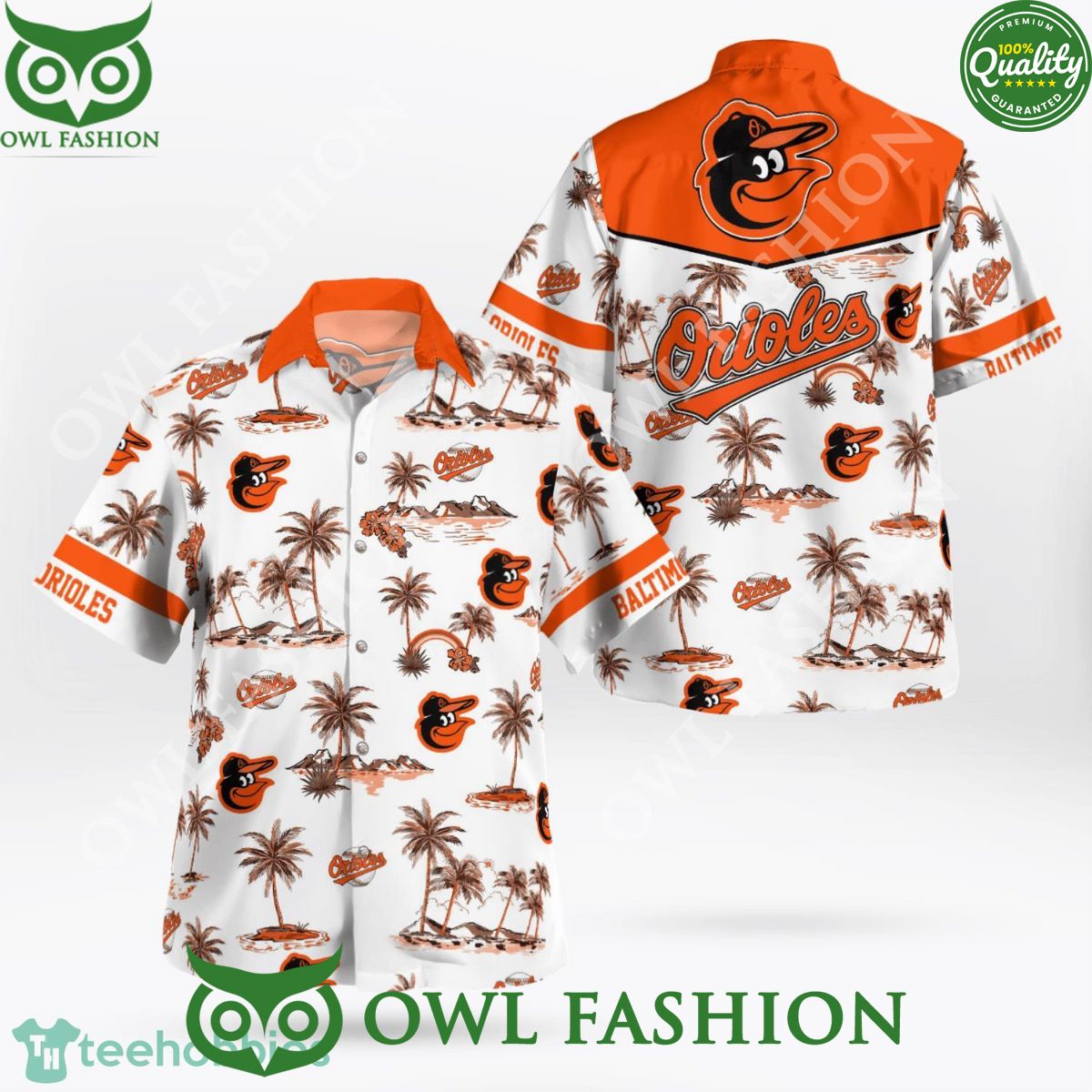 Baltimore Orioles MLB 3D AOP Summer Gift Hawaiian - Adult & Kids T-Shirts, Sweatshirts & Hoodies apparel design preview 1