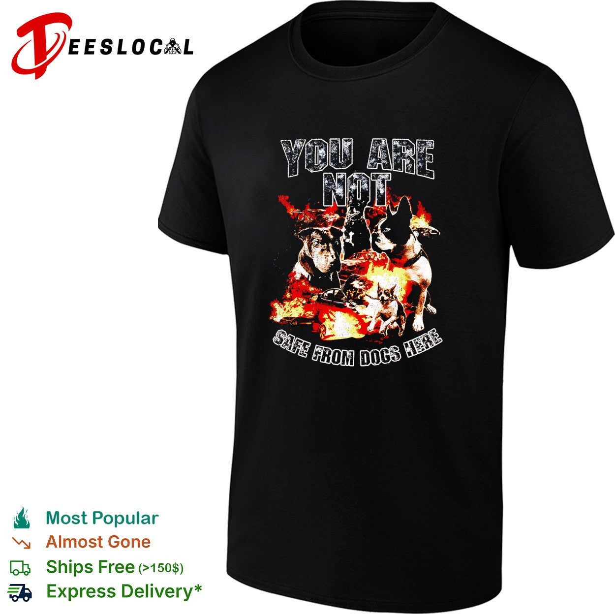 You are not safe from dogs here multiple explosion - Adult & Kids T-Shirts, Sweatshirts & Hoodies apparel design preview 1