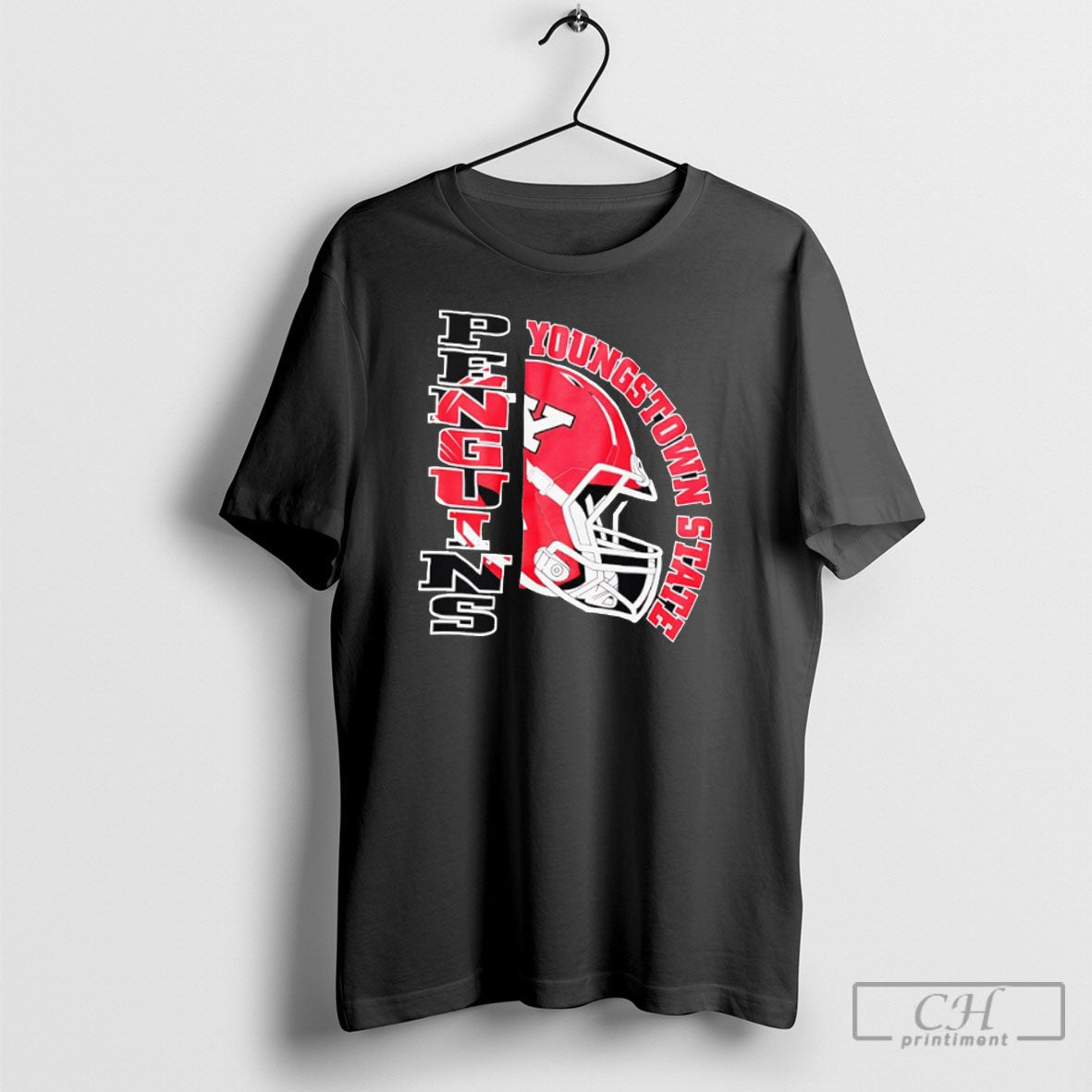 Youngstown State Penguins Football Helmet - Adult & Kids T-Shirts, Sweatshirts & Hoodies apparel design preview 1