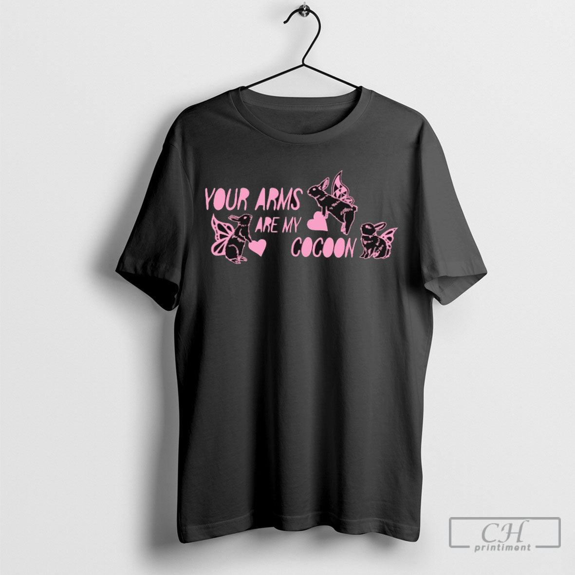 Your Arms Are My Cocoon Bunnyfly - Adult & Kids T-Shirts, Sweatshirts & Hoodies apparel design preview 1