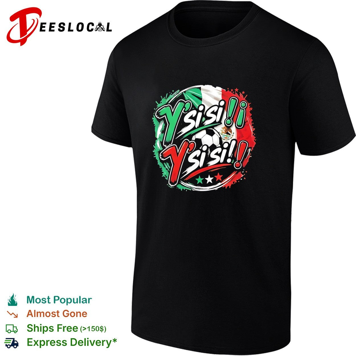 Y'si si Mexico soccer fan chant - Adult & Kids T-Shirts, Sweatshirts & Hoodies apparel design preview 1