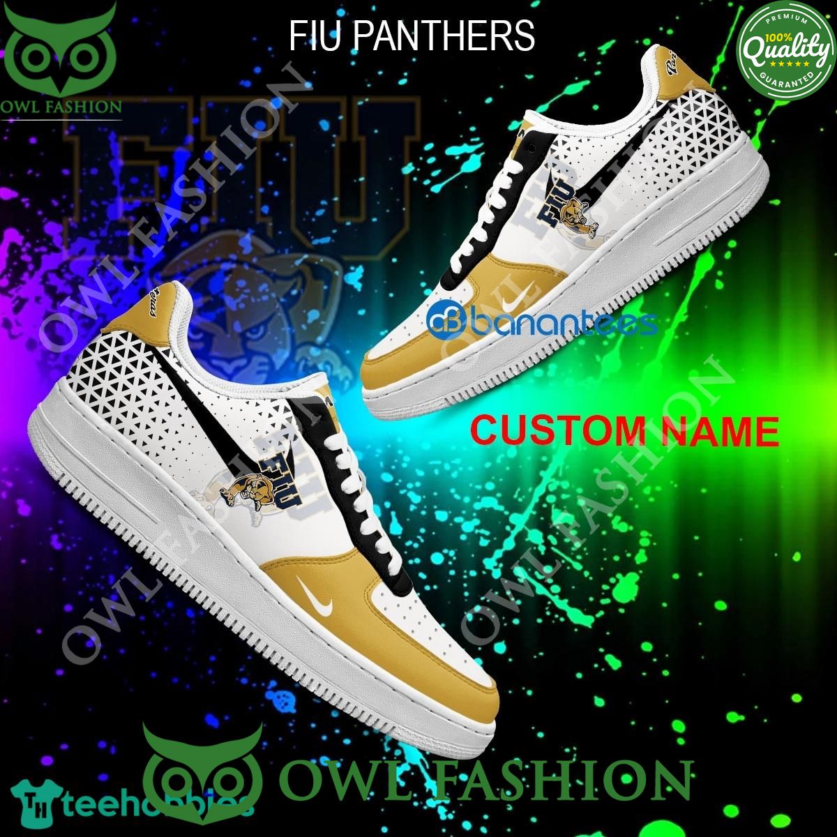 Customized NCAA FIU Panthers Air Force 1 Shoes AOP - Adult & Kids T-Shirts, Sweatshirts & Hoodies apparel design preview 1