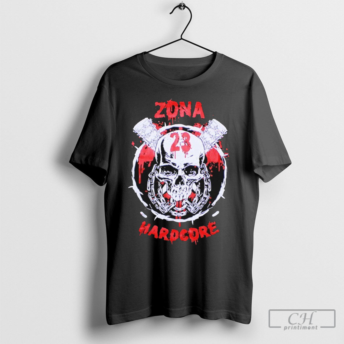Zona 23 Hardcore Skull Logo - Adult & Kids T-Shirts, Sweatshirts & Hoodies apparel design preview 1