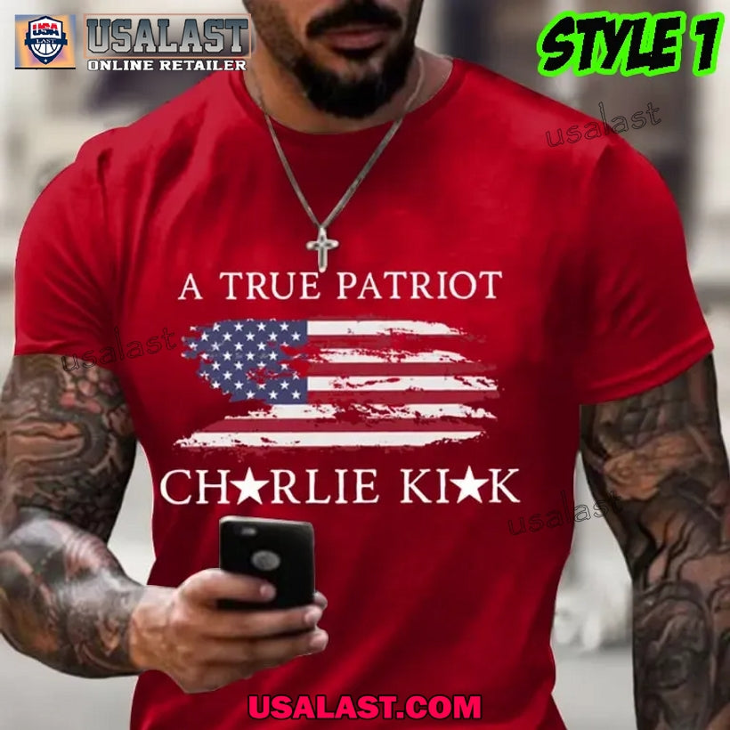 A True Patriot Charlie Kiak 3D - Adult & Kids T-Shirts, Sweatshirts & Hoodies apparel design preview 1