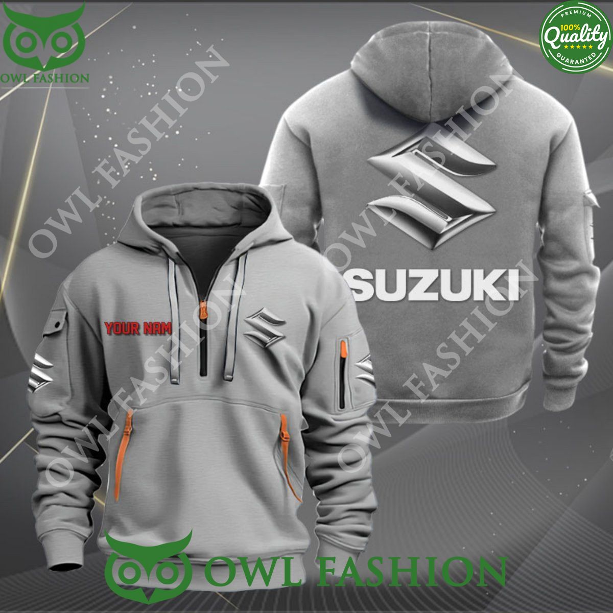 Suzuki Motorcycle Powersports Personalized 2D quarter - Adult & Kids T-Shirts, Sweatshirts & Hoodies apparel design preview 1
