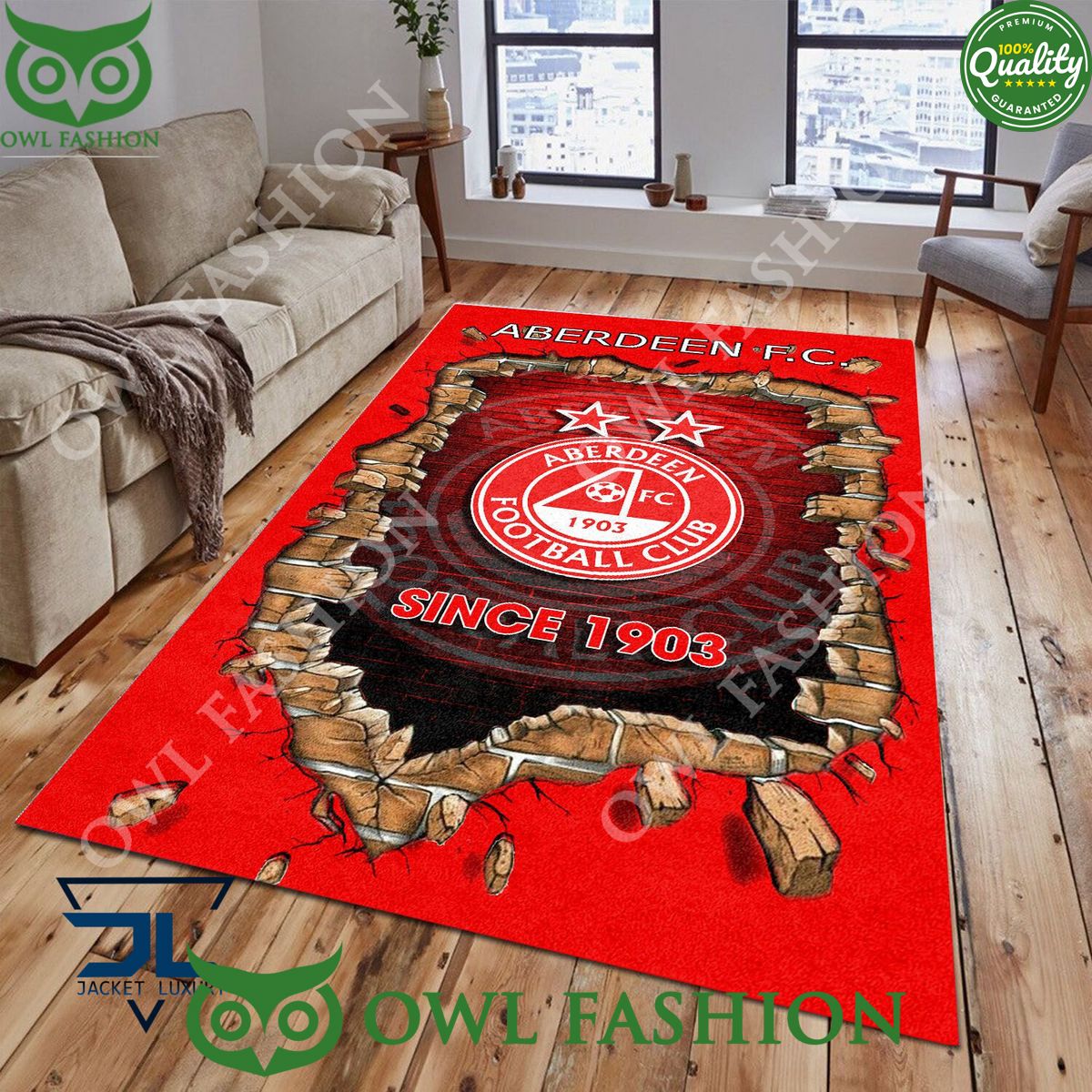 Aberdeen F.C. 1780 Scottish Broken Wall Living Room - Adult & Kids T-Shirts, Sweatshirts & Hoodies apparel design preview 1