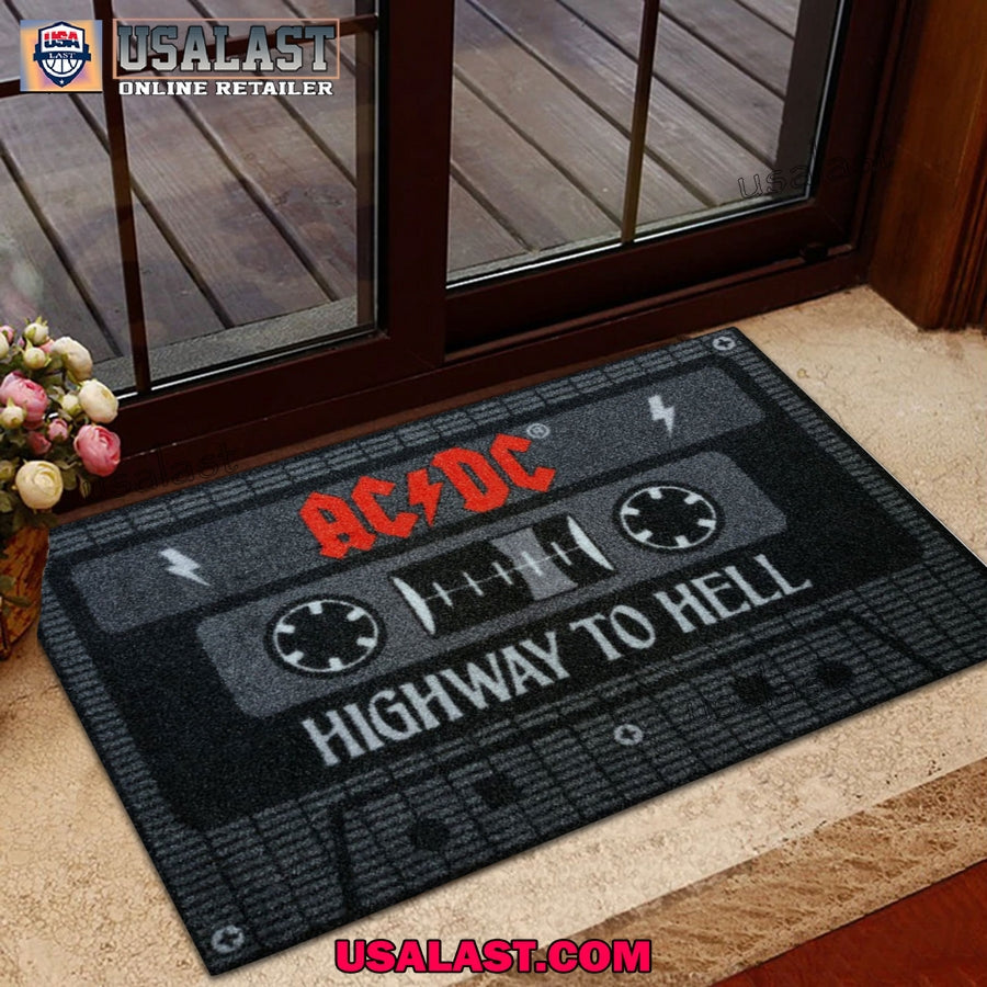 AC/DC Highway To Hell Cassette Doormat - Adult & Kids T-Shirts, Sweatshirts & Hoodies apparel design preview 1