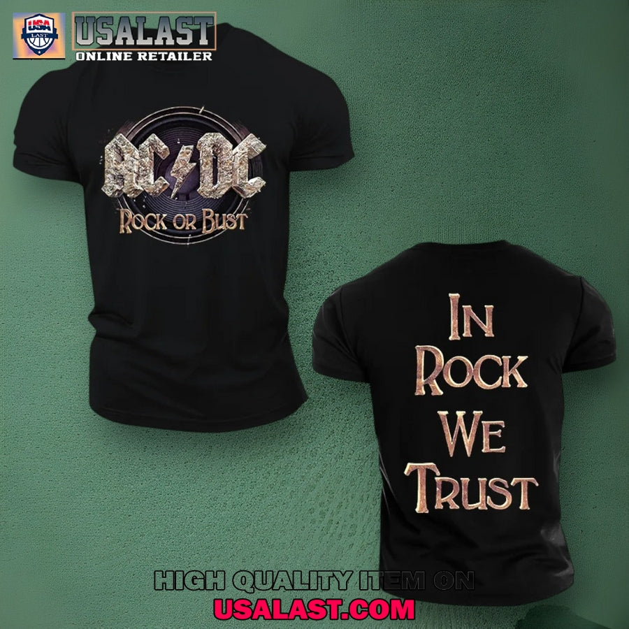 AC/DC In Rock We Trust - Adult & Kids T-Shirts, Sweatshirts & Hoodies apparel design preview 1