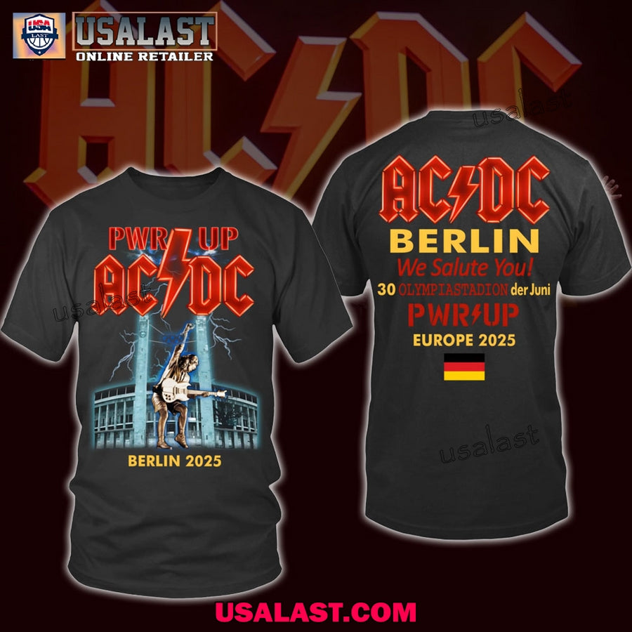 AC/DC Pwr Up Berlin 2025 - Adult & Kids T-Shirts, Sweatshirts & Hoodies apparel design preview 1