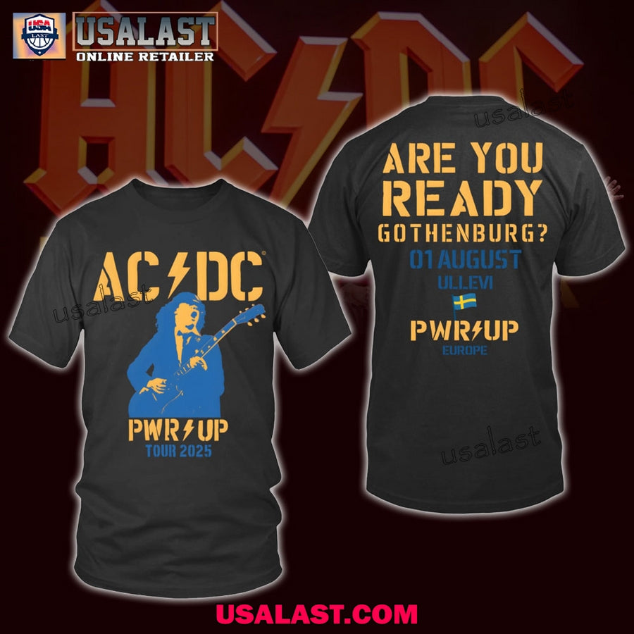 AC/DC Pwr Up Gothenburg August 2025 - Adult & Kids T-Shirts, Sweatshirts & Hoodies apparel design preview 1