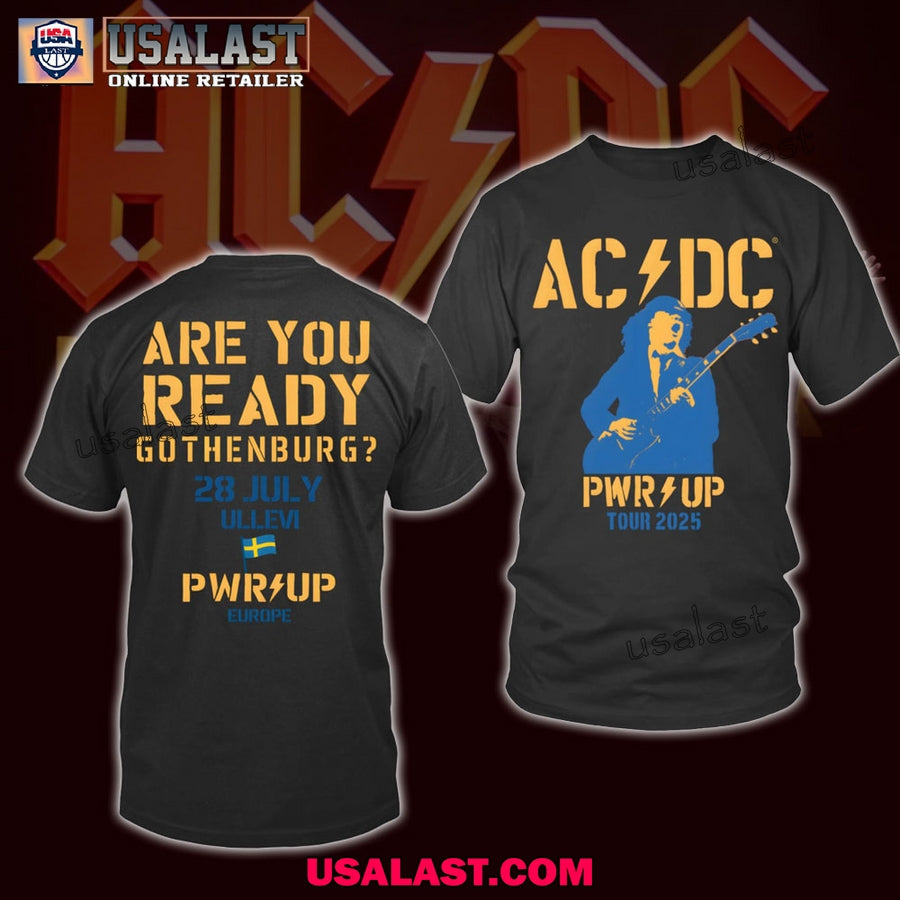 AC/DC Pwr Up Gothenburg Sweden 2025 - Adult & Kids T-Shirts, Sweatshirts & Hoodies apparel design preview 1
