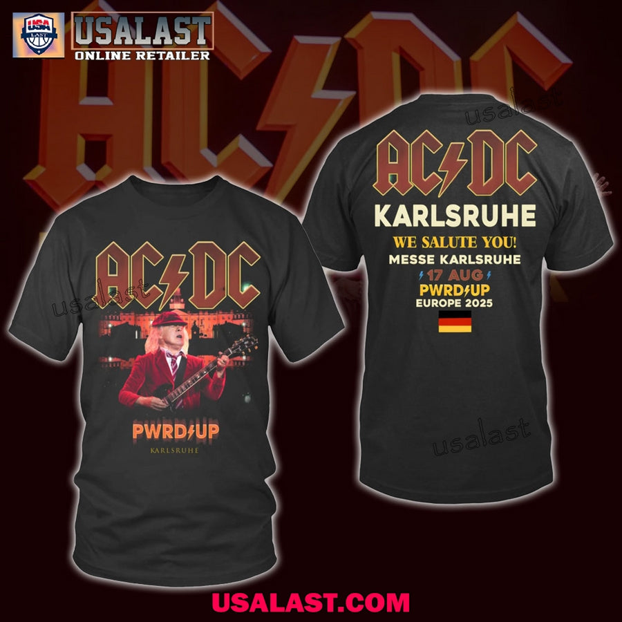 AC/DC Pwr Up Karlsruhe, Germany 2025 - Adult & Kids T-Shirts, Sweatshirts & Hoodies apparel design preview 1
