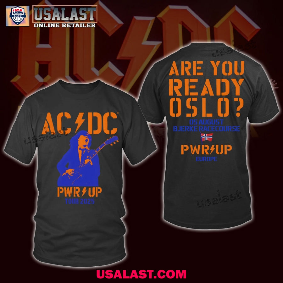 AC/DC Pwr Up Norway 2025 Are You Ready Oslo - Adult & Kids T-Shirts, Sweatshirts & Hoodies apparel design preview 1