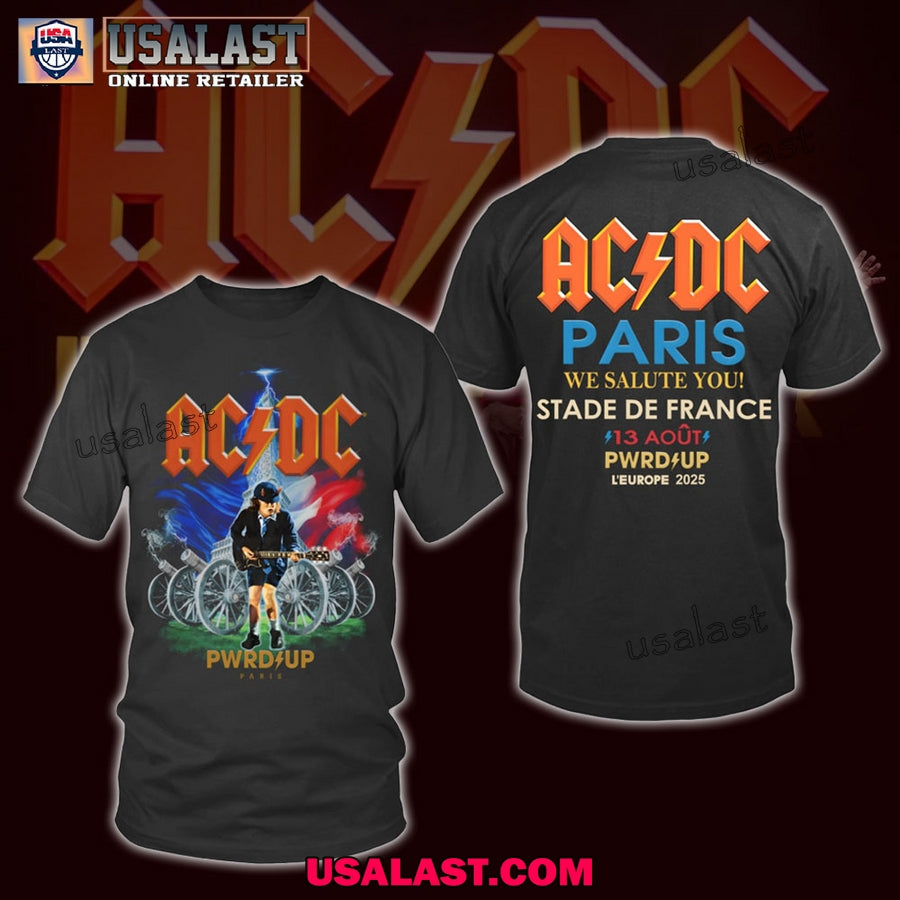 AC/DC Pwr Up Paris Stade De France 2025 - Adult & Kids T-Shirts, Sweatshirts & Hoodies apparel design preview 1