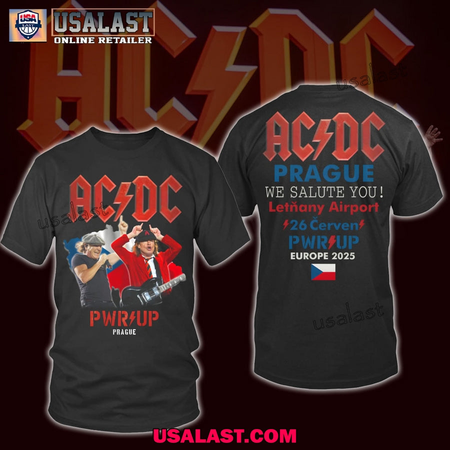 AC/DC Pwr Up Prague Europe 2025 - Adult & Kids T-Shirts, Sweatshirts & Hoodies apparel design preview 1