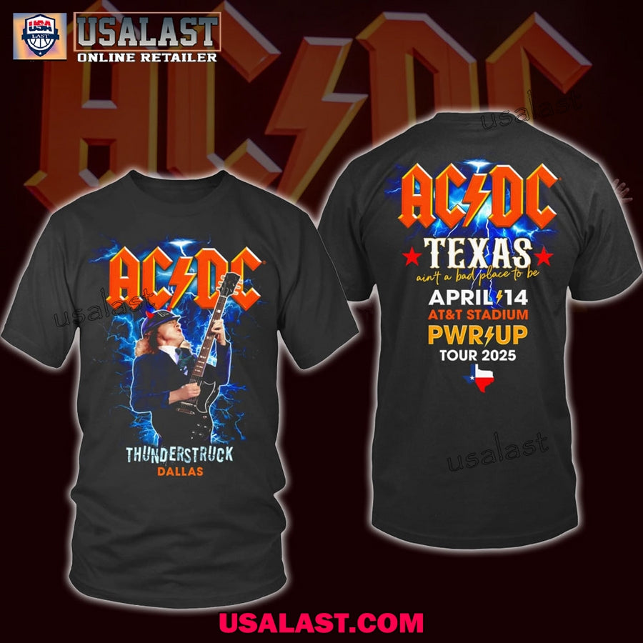 AC/DC Pwr Up Thunderstruck Dallas 2025 - Adult & Kids T-Shirts, Sweatshirts & Hoodies apparel design preview 1