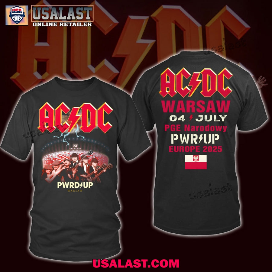 AC/DC Pwr Up Warsaw Europe 2025 - Adult & Kids T-Shirts, Sweatshirts & Hoodies apparel design preview 1