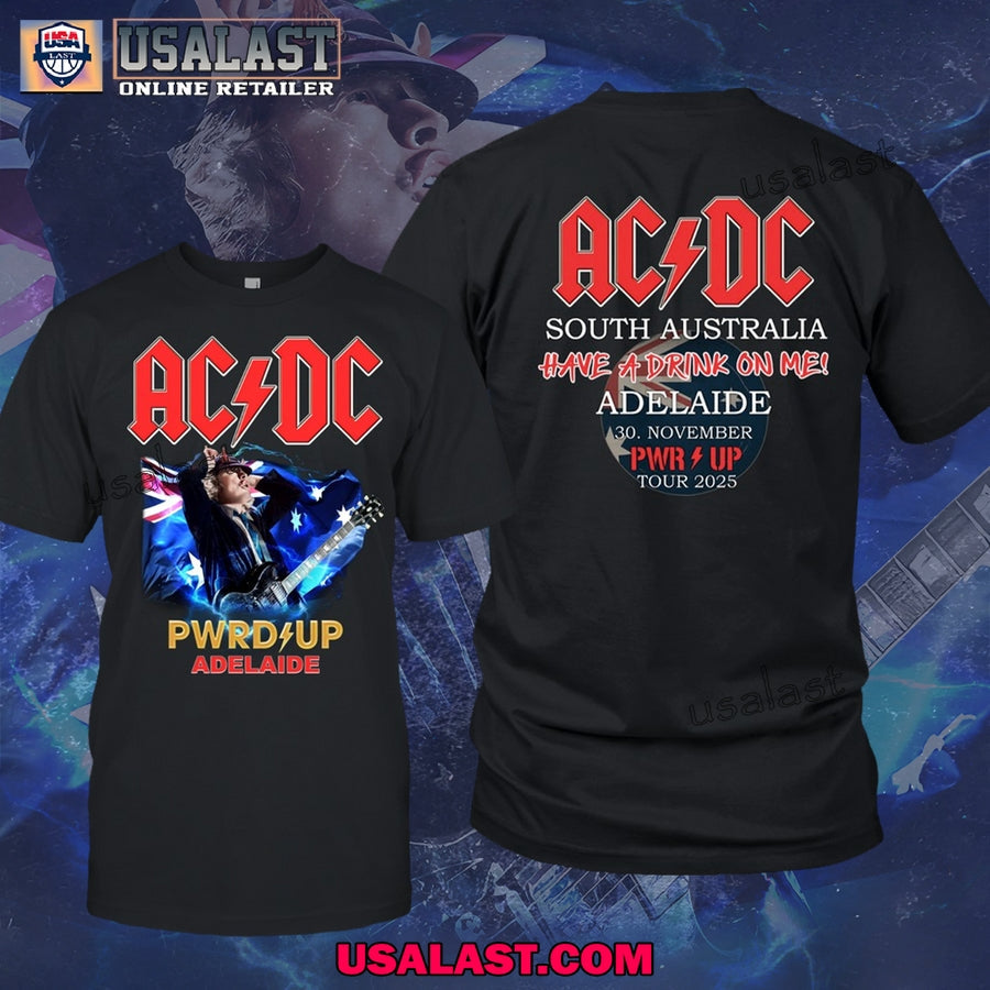 AC/DC South Australia Adelaide Tour 2025 - Adult & Kids T-Shirts, Sweatshirts & Hoodies apparel design preview 1
