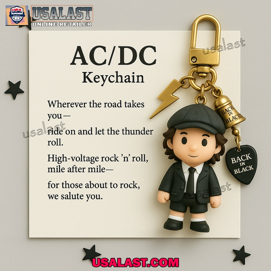 AC/DC Thunderstruck Multi Charm Keychain - Adult & Kids T-Shirts, Sweatshirts & Hoodies apparel design preview 1