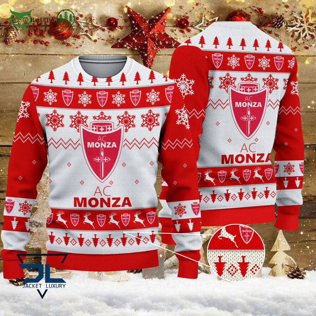 AC Monza Lega Serie A Champion Ugly Sweater - Adult & Kids T-Shirts, Sweatshirts & Hoodies apparel design preview 1