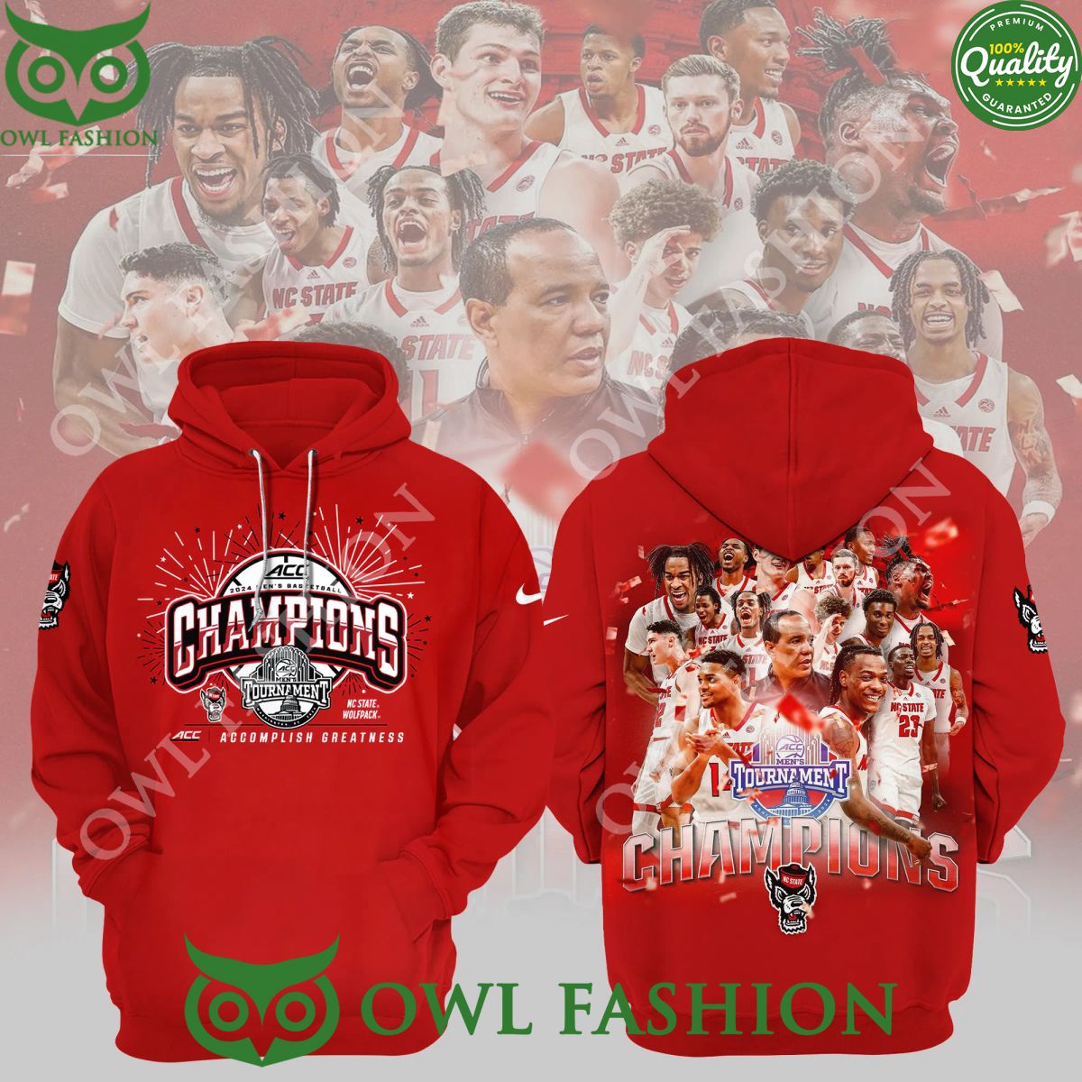 Accomplish Greatness NC State Wolfpack mens - Adult & Kids T-Shirts, Sweatshirts & Hoodies apparel design preview 1
