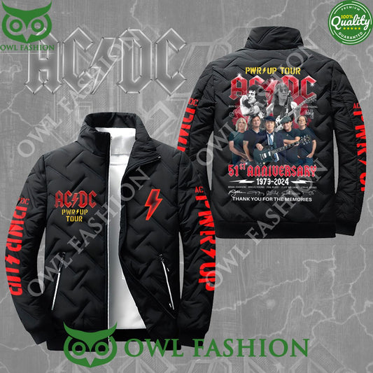 ACDC 51th Anniversary World Tour Rock 3D Puffer - Adult & Kids T-Shirts, Sweatshirts & Hoodies apparel design preview 1