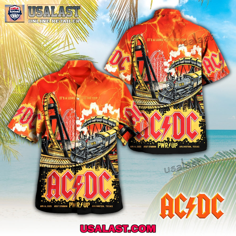 AC/DC It's A Long Way To The Top Hawaiian - Adult & Kids T-Shirts, Sweatshirts & Hoodies apparel design preview 1
