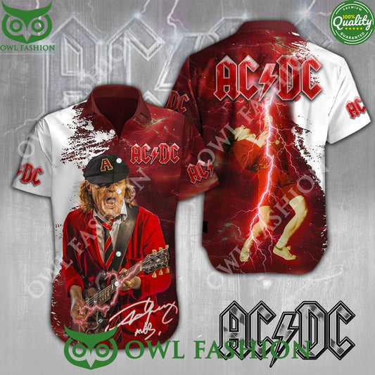 ACDC Rock Angus Young Lightning Red and white - Adult & Kids T-Shirts, Sweatshirts & Hoodies apparel design preview 1