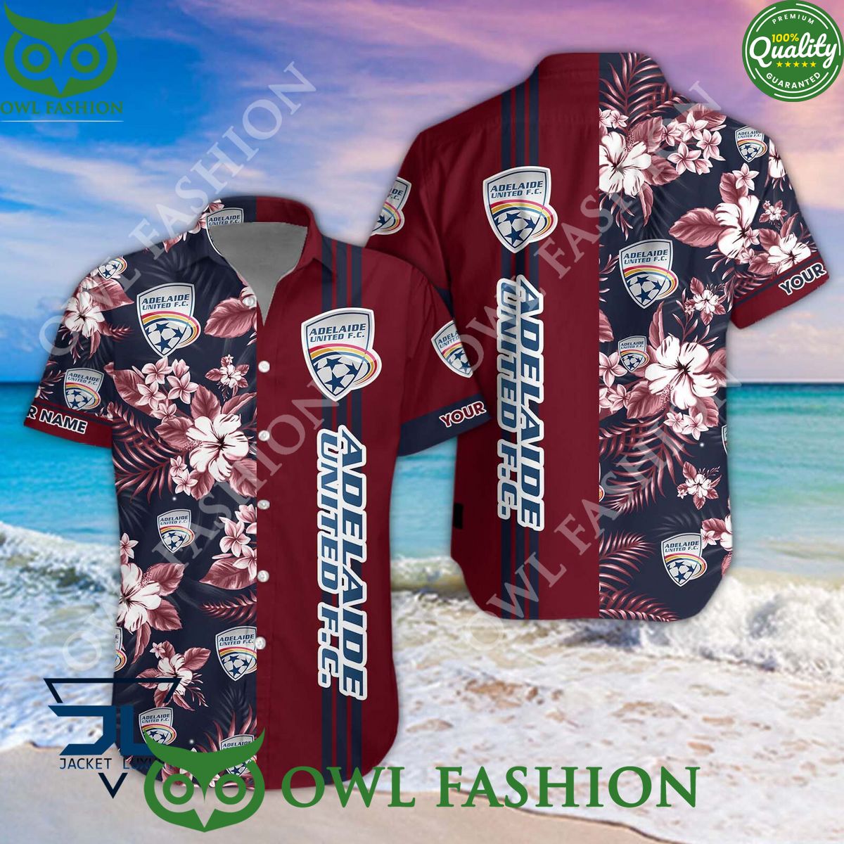 Adelaide United A League Football Hawaiian and short - Adult & Kids T-Shirts, Sweatshirts & Hoodies apparel design preview 1