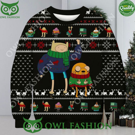 Adventure Time Ugly Christmas Sweater Jumper - Adult & Kids T-Shirts, Sweatshirts & Hoodies apparel design preview 1