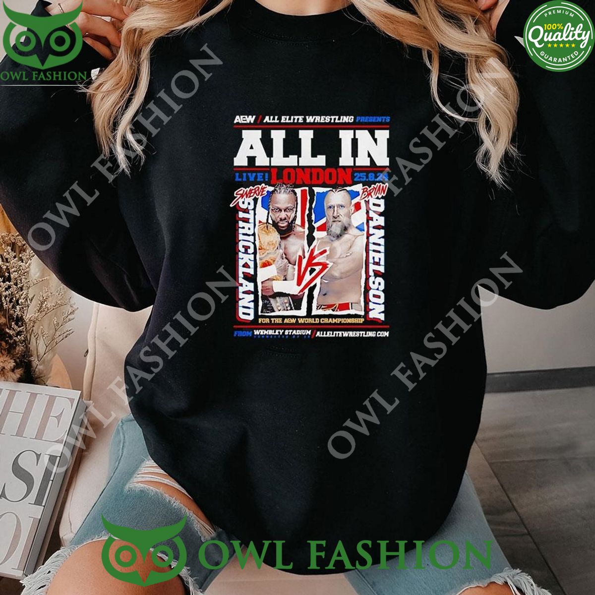 Aew All Elite Wrestling Presents London 2024 Matchup - Adult & Kids T-Shirts, Sweatshirts & Hoodies apparel design preview 1