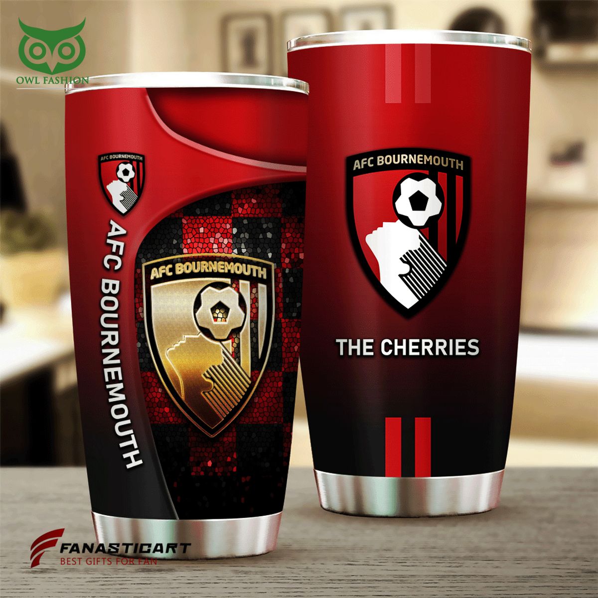 AFC Bournemouth Premier League Football Team Tumbler - Adult & Kids T-Shirts, Sweatshirts & Hoodies apparel design preview 1