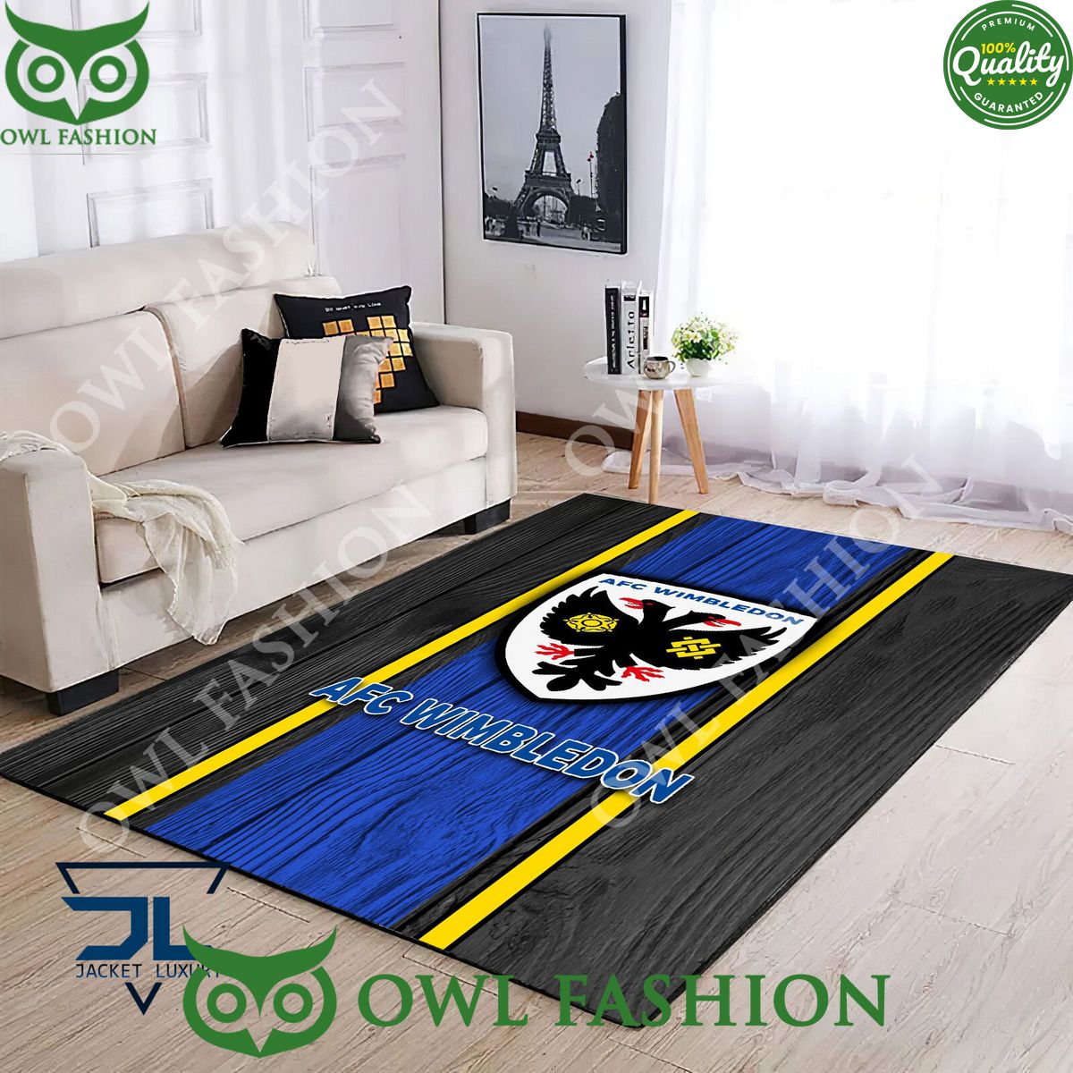 AFC Wimbledon EFL Football Living room Rug Carpet - Adult & Kids T-Shirts, Sweatshirts & Hoodies apparel design preview 1