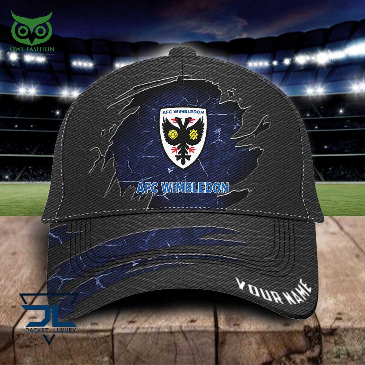 AFC Wimbledon EFL Personalized Leather Classic Cap - Adult & Kids T-Shirts, Sweatshirts & Hoodies apparel design preview 1