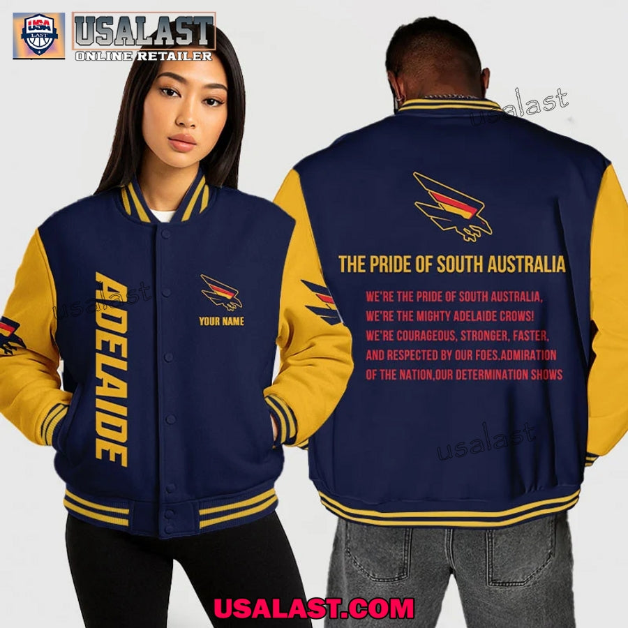 AFL Adelaide Baseball Jacket The Pride Of South - Adult & Kids T-Shirts, Sweatshirts & Hoodies apparel design preview 1