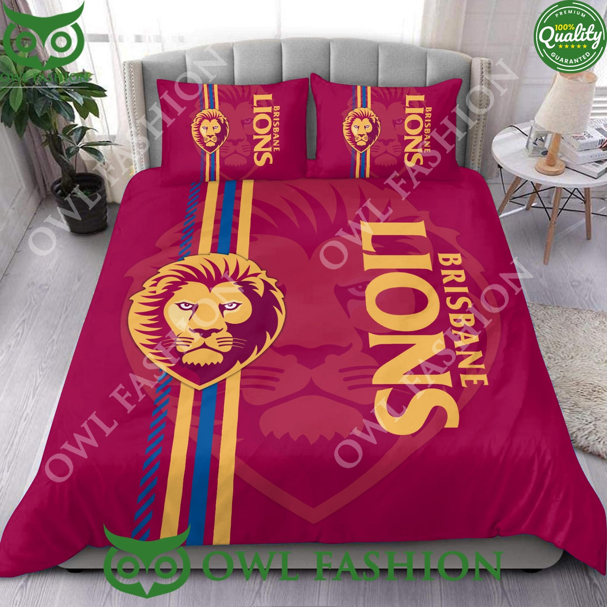 AFL Football Brisbane Lions Bedding set - Adult & Kids T-Shirts, Sweatshirts & Hoodies apparel design preview 1