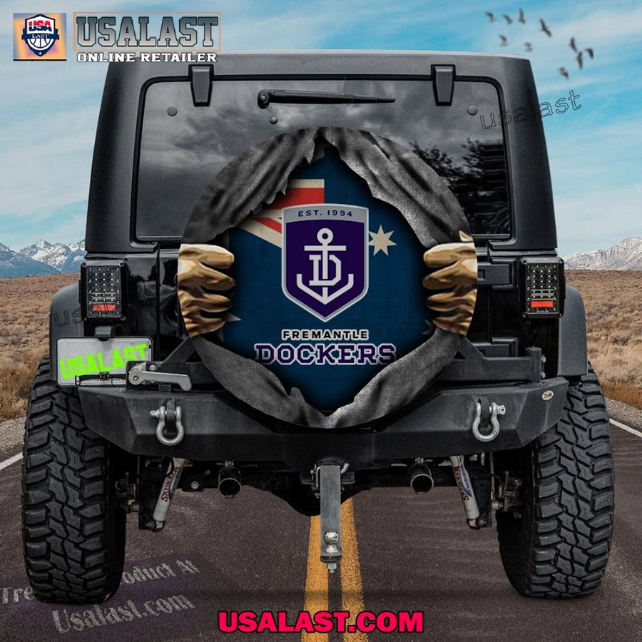 AFL Fremantle FC Australia Flag Spare Tire Cover - Adult & Kids T-Shirts, Sweatshirts & Hoodies apparel design preview 1