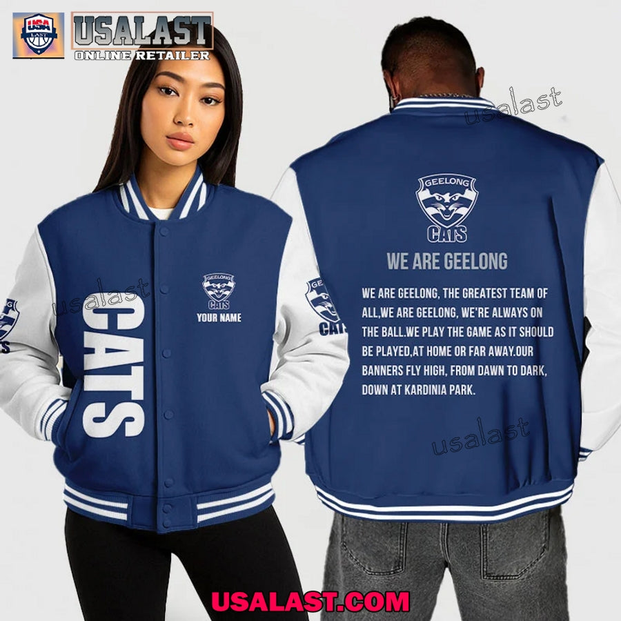 AFL Geelong Cats Baseball Jacket We Are - Adult & Kids T-Shirts, Sweatshirts & Hoodies apparel design preview 1