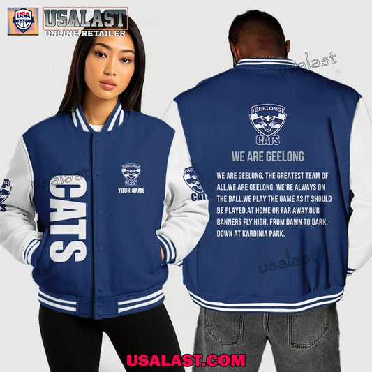 AFL Geelong Cats Baseball Jacket We Are - Adult & Kids T-Shirts, Sweatshirts & Hoodies apparel design preview 1