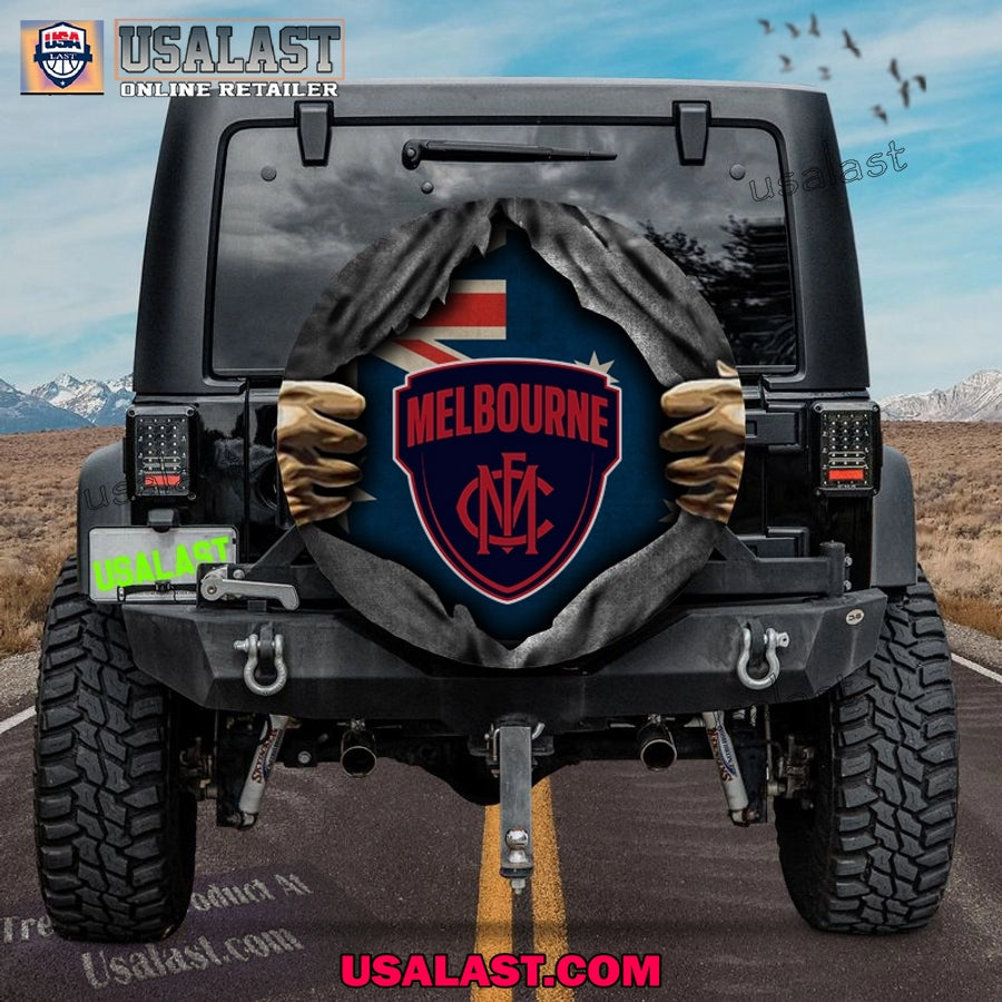 AFL Melbourne FC Australia Flag Spare Tire Cover - Adult & Kids T-Shirts, Sweatshirts & Hoodies apparel design preview 1