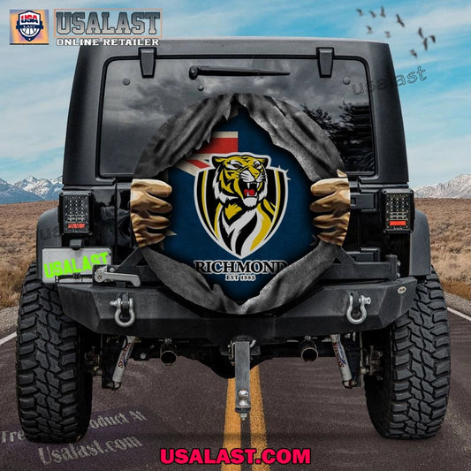 AFL Richmond FC Australia Flag Spare Tire Cover - Adult & Kids T-Shirts, Sweatshirts & Hoodies apparel design preview 1