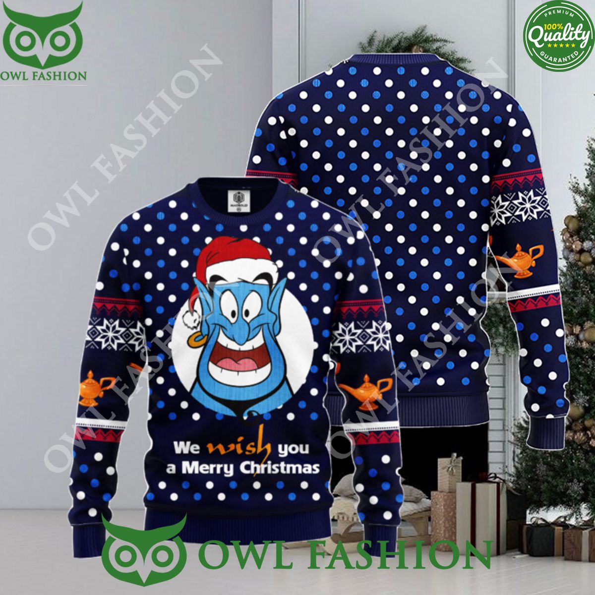 Aladdin And The Magic Lamp Ugly Christmas sweater - Adult & Kids T-Shirts, Sweatshirts & Hoodies apparel design preview 1