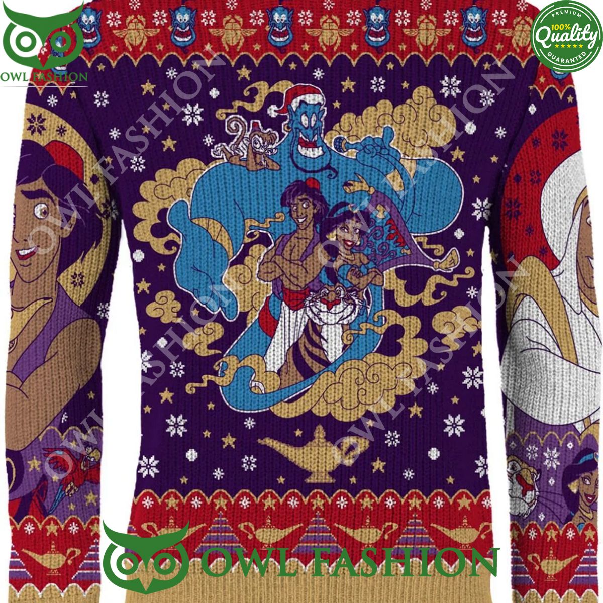 Aladdin Christmas Wishes Jumper - Adult & Kids T-Shirts, Sweatshirts & Hoodies apparel design preview 1