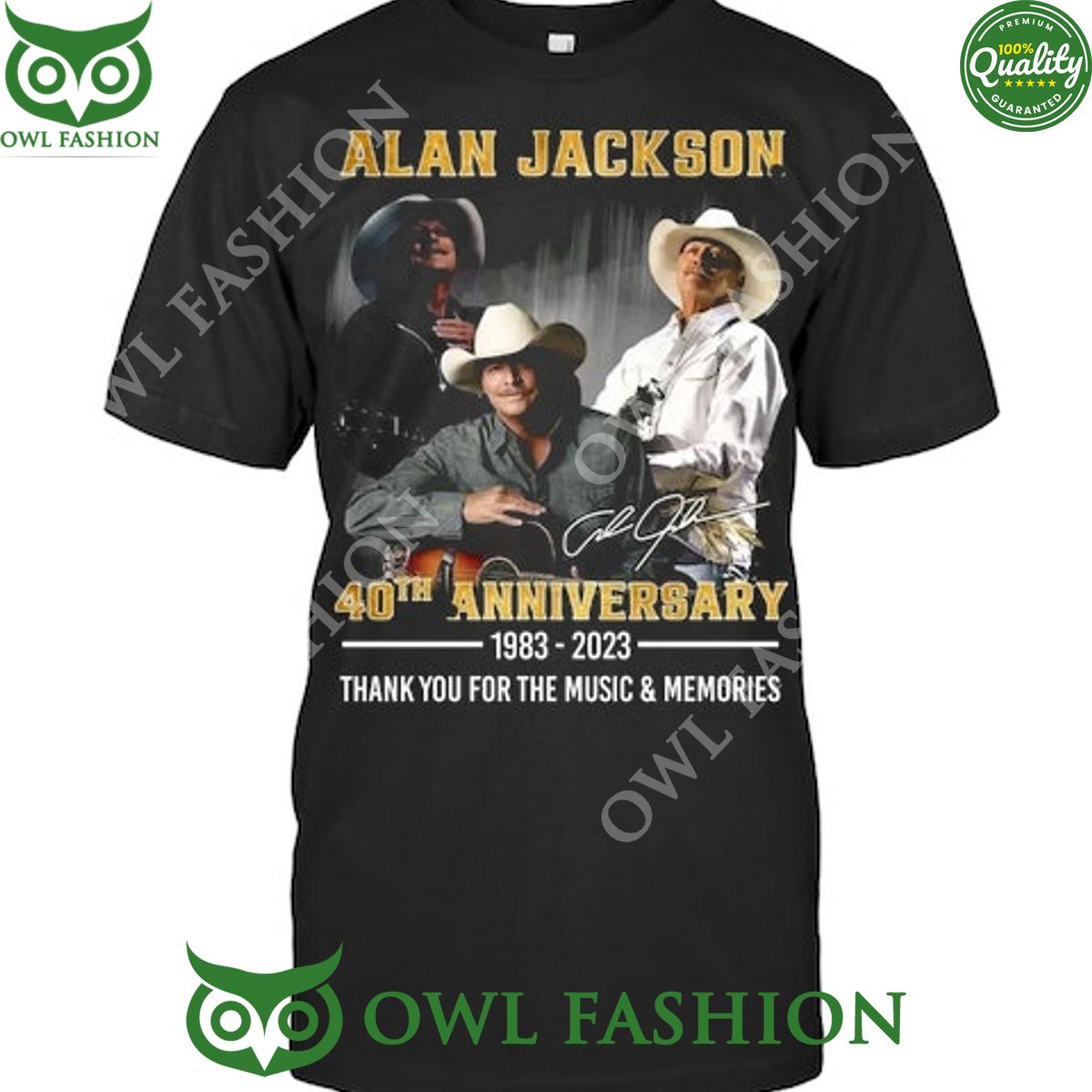 Alan Jackson Singer 40th anniversary Musisc and - Adult & Kids T-Shirts, Sweatshirts & Hoodies apparel design preview 1