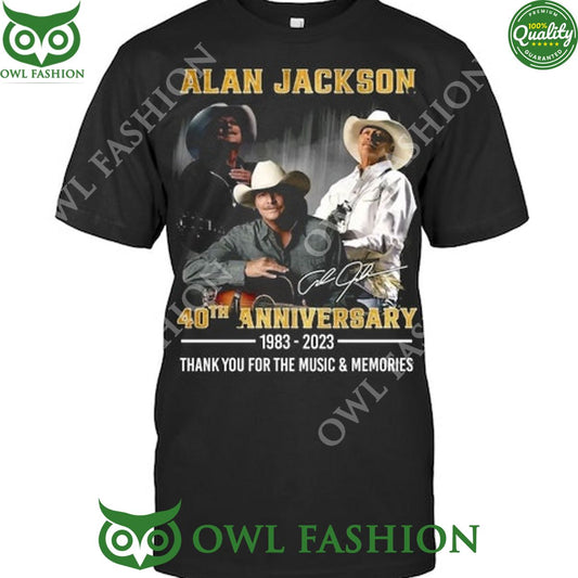 Alan Jackson Singer 40th anniversary Musisc and - Adult & Kids T-Shirts, Sweatshirts & Hoodies apparel design preview 1