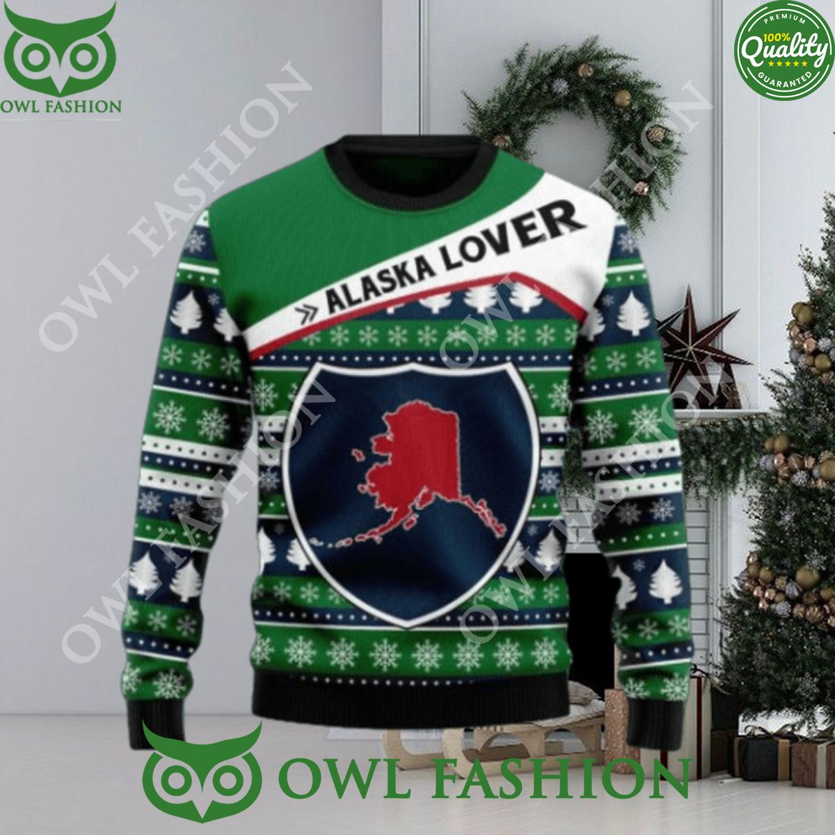 Alaska lover Christmas sweater Jumper - Adult & Kids T-Shirts, Sweatshirts & Hoodies apparel design preview 1