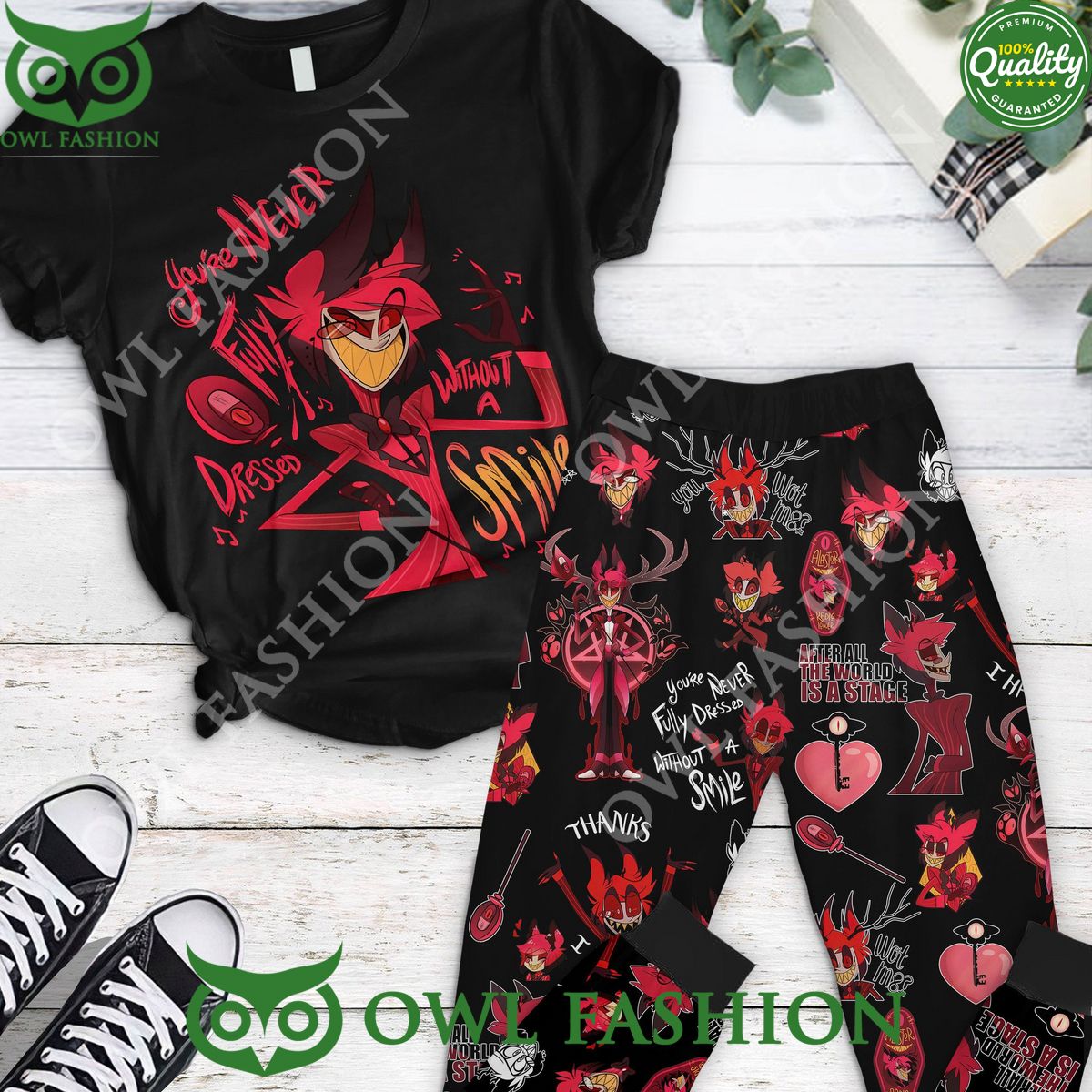 Alastor Hazbin Hotel You never fully dressed without - Adult & Kids T-Shirts, Sweatshirts & Hoodies apparel design preview 1