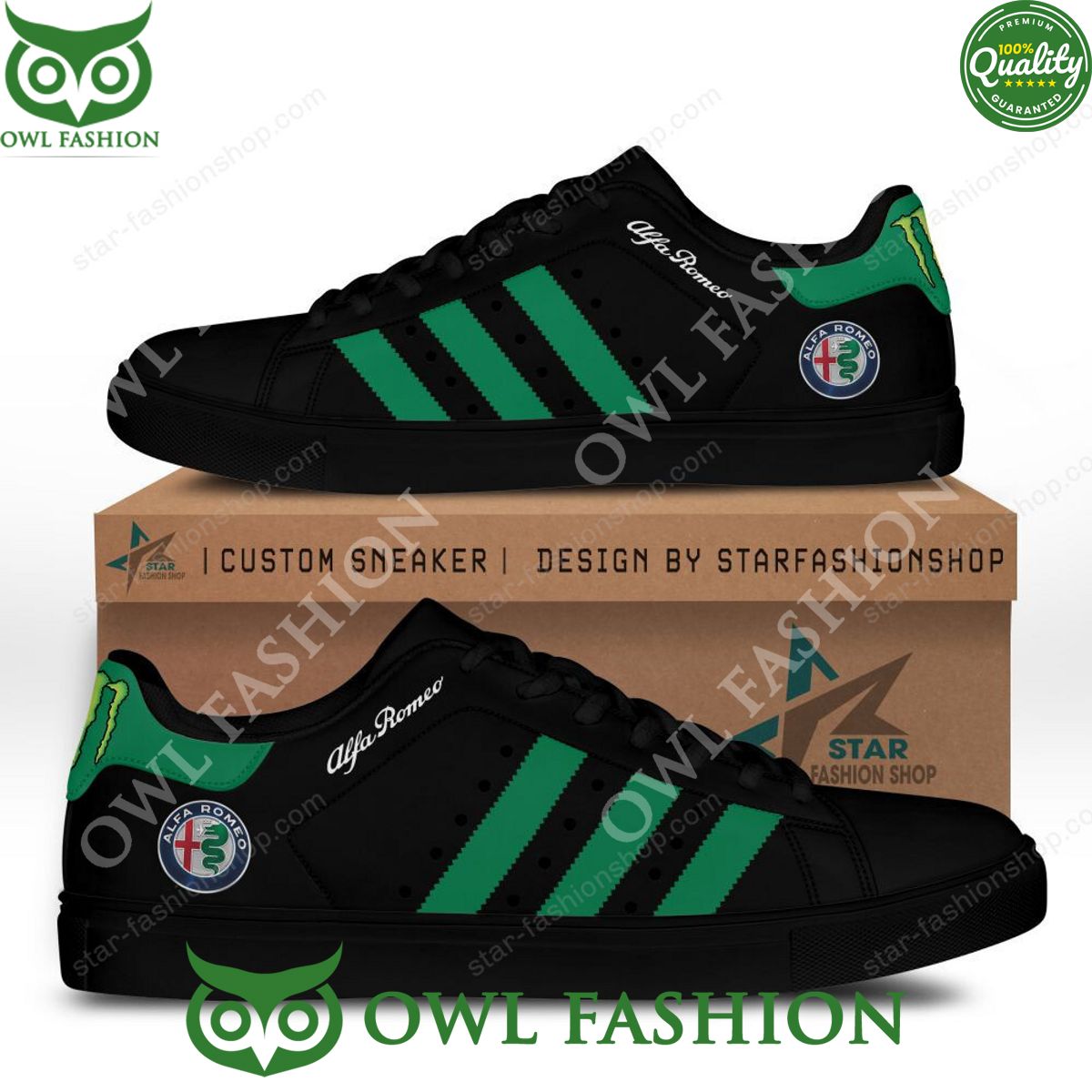 Alfa Romeo Black Car Trending Stan Smith - Adult & Kids T-Shirts, Sweatshirts & Hoodies apparel design preview 1