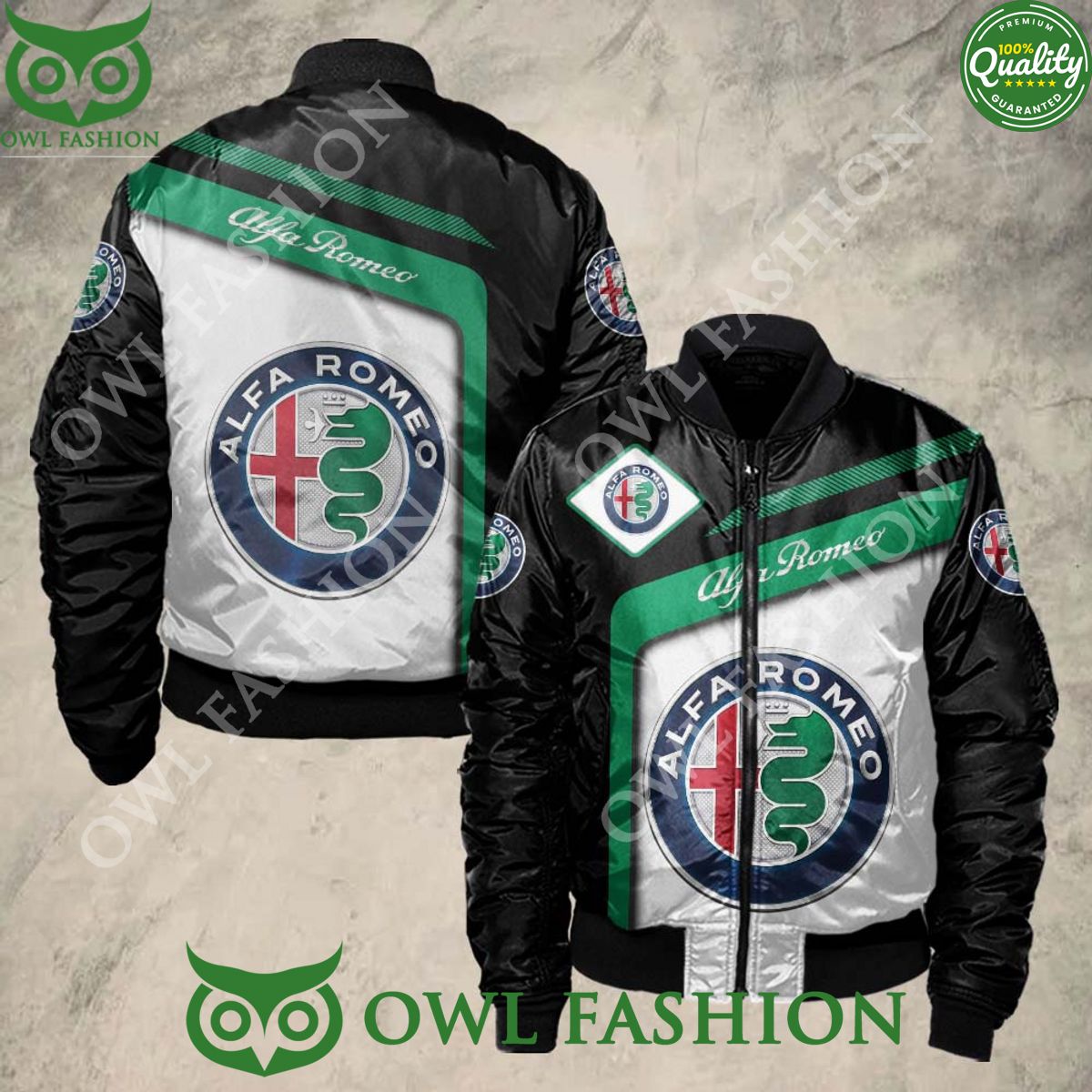 Alfa Romeo Car Bomber Jacket Printed - Adult & Kids T-Shirts, Sweatshirts & Hoodies apparel design preview 1