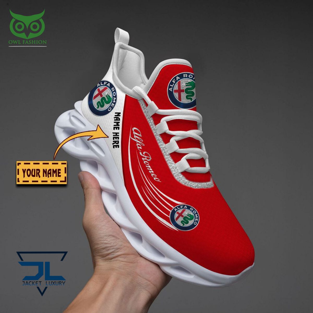 Alfa Romeo Car Brand Logo Personalized Max Soul Shoes - Adult & Kids T-Shirts, Sweatshirts & Hoodies apparel design preview 1